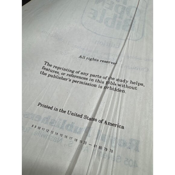 1975 Edition The Open Bible King James Version By Royal Leather Bound READ USA - Picture 9 of 14